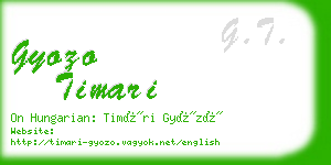 gyozo timari business card